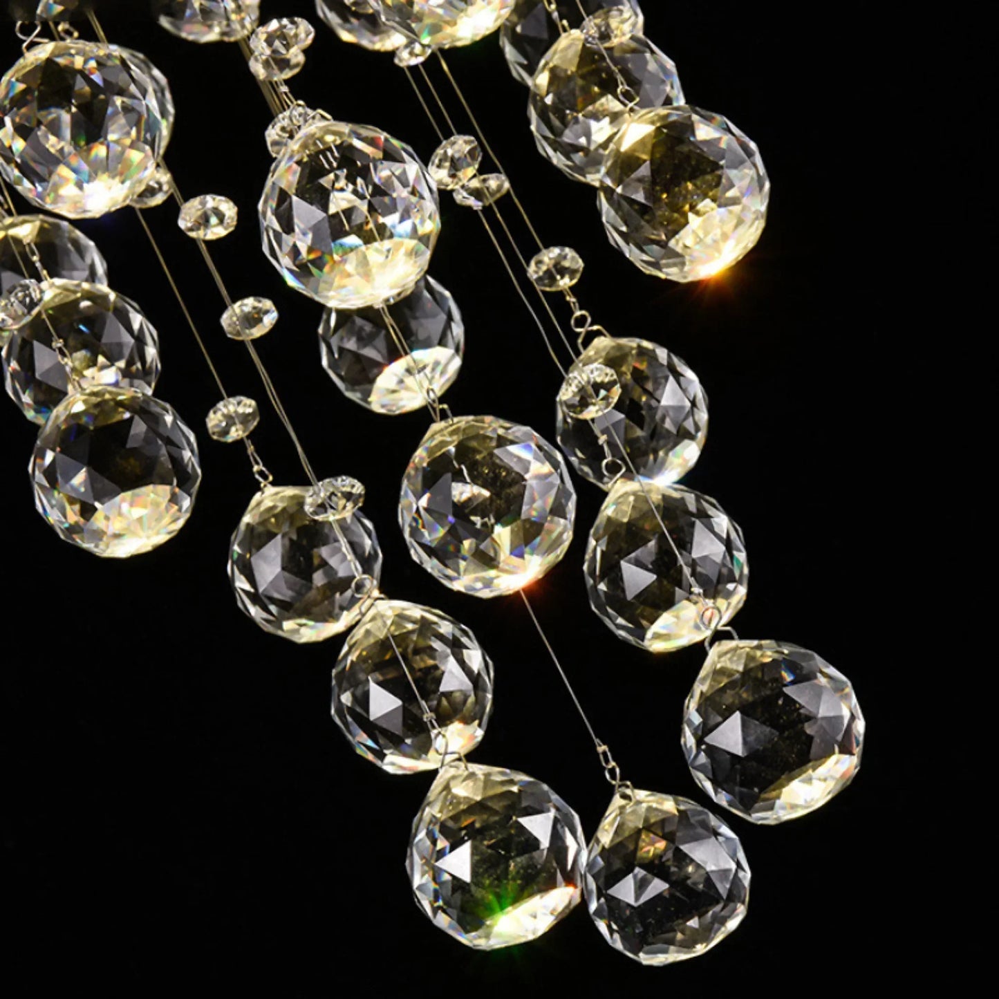 CrystalRain - Luxus-Hängeleuchte mit großen Kristalltropfen