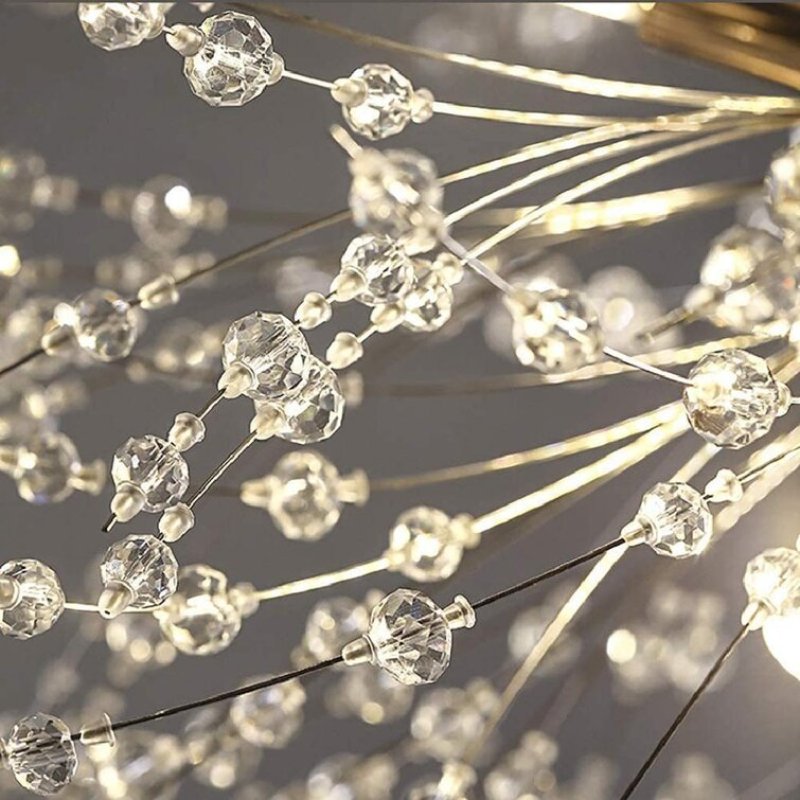 OpalGleam | LED-Hängeleuchte in Weiß und Gold für Schlafzimmer und Esszimmer