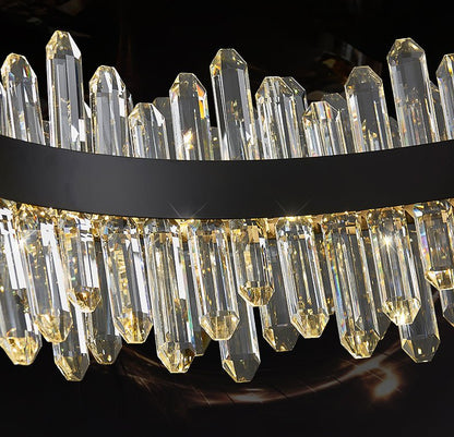 GlowSphere - Elegant rund krystal lysekrone