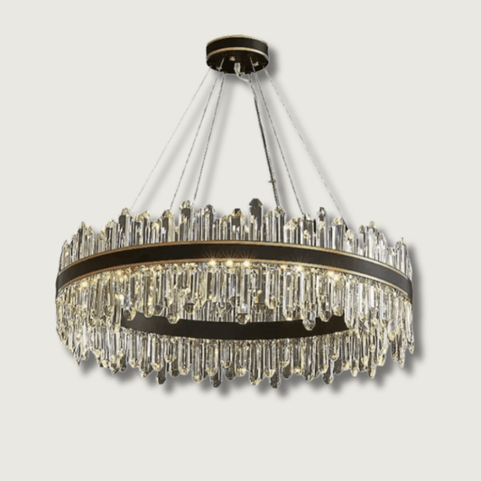 GlowSphere - Elegant Round Crystal Chandelier