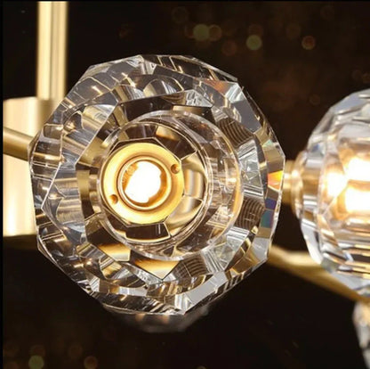 CrystalBrilliance - Stilvoller Kupfer-Kronleuchter mit LED-Beleuchtung