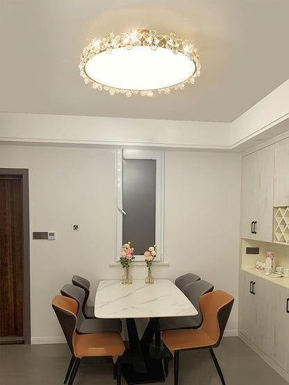 LuxePetal - Ceiling Light with Crystal Petals and Subtle Lighting