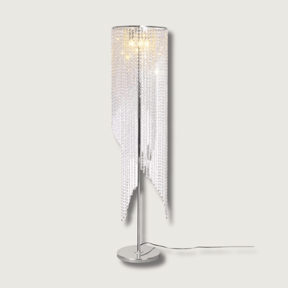 VeilLight - Lampe sur pied LED élégante avec cristaux