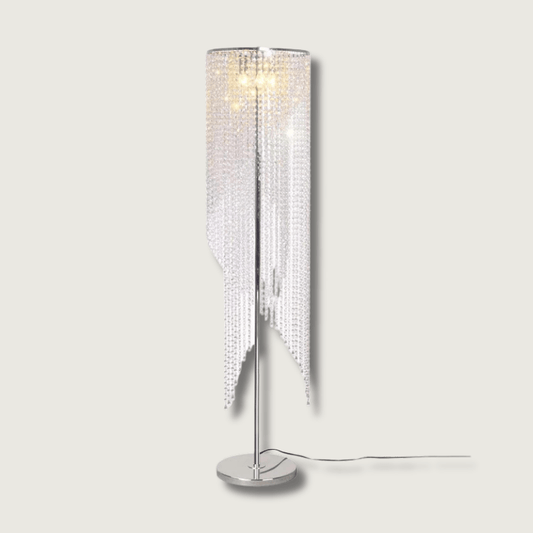 VeilLight - Lampe sur pied LED élégante avec cristaux