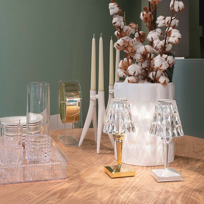 SparkLicht - Lampe de table moderne avec LED et effet glamour
