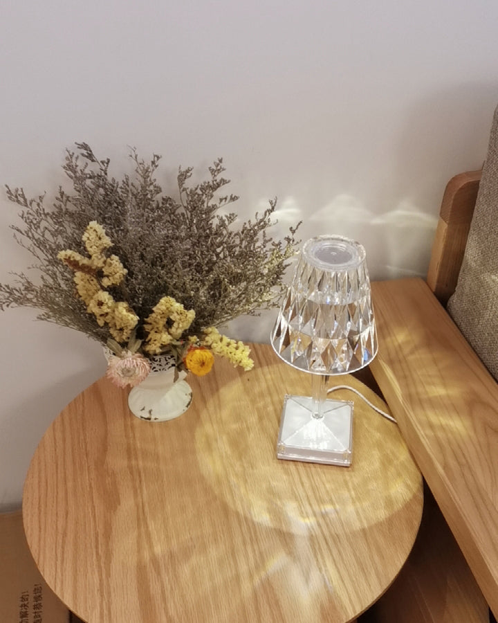 SparkLicht - Modern Table Lamp with LED and Glamour Effect