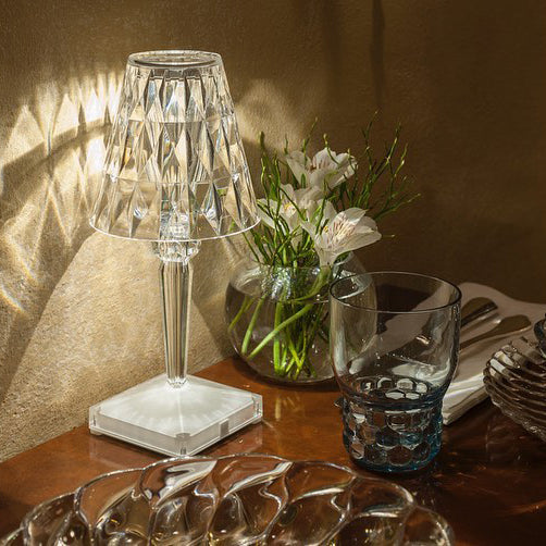 SparkLicht - Modern Table Lamp with LED and Glamour Effect