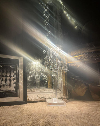 SparkLicht - Lampe de table moderne avec LED et effet glamour