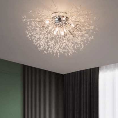 OpalGleam | LED-Hängeleuchte in Weiß und Gold für Schlafzimmer und Esszimmer