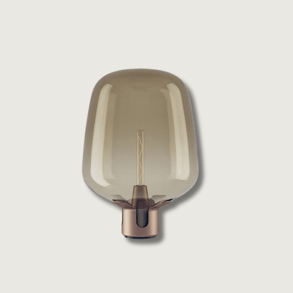 Glass Flame - Transparent bordlampe med varmt LED-lys