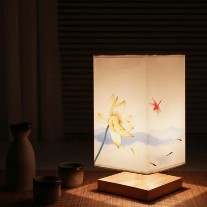 PetalGlow - Oriental Blossom Lamp with Light