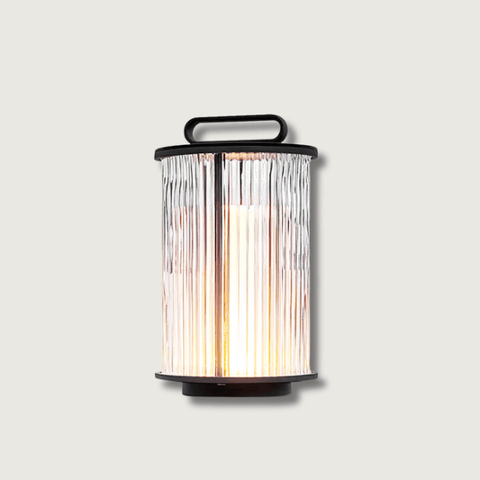 SolarGlow – Glass and Stainless Steel Garden Table Lamp