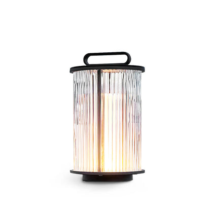 SolarGlow – Glass and Stainless Steel Garden Table Lamp