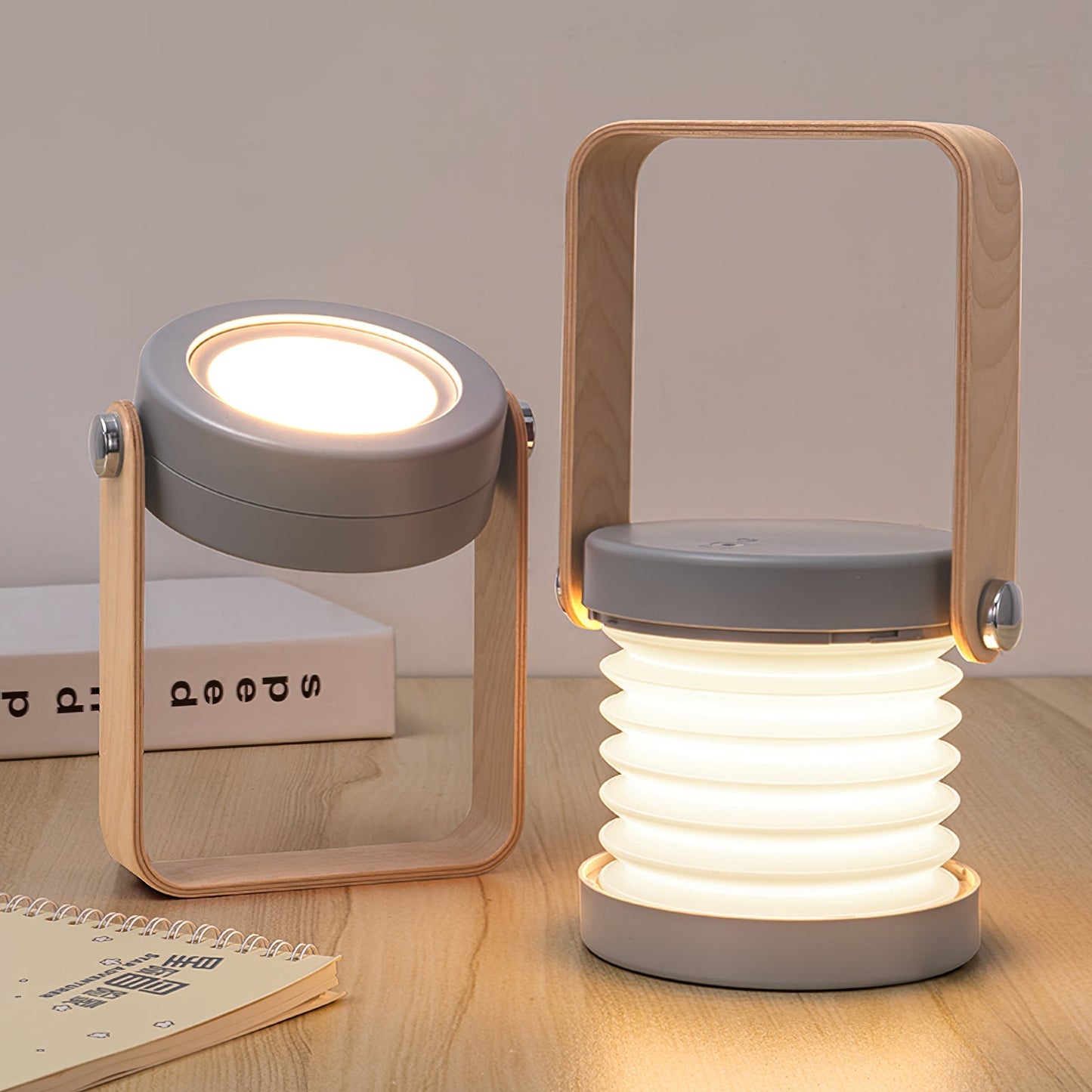 LanternLuxe - Lampe de table lanterne portable avec une lueur chaleureuse et un design élégant