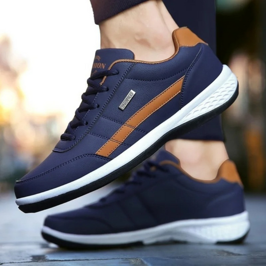 Baskets pour hommes - Cuir et orthopédiques - Renzo