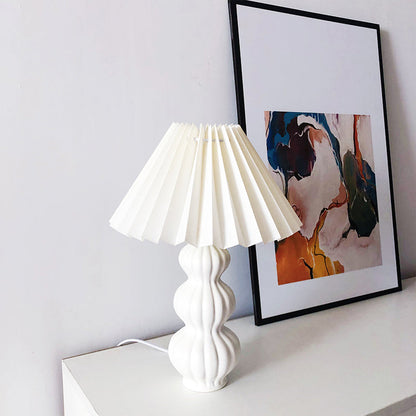 LunaLuxe - Table Lamp with Pleated Style and Pleasant Atmosphere