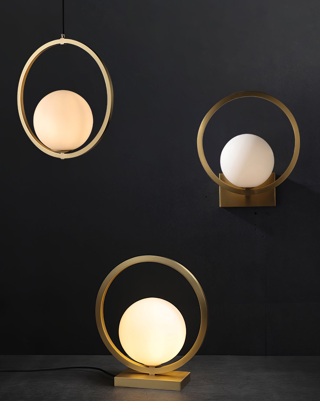 BrassGlow - Table Lamp with Brass Finish and Ambient Light