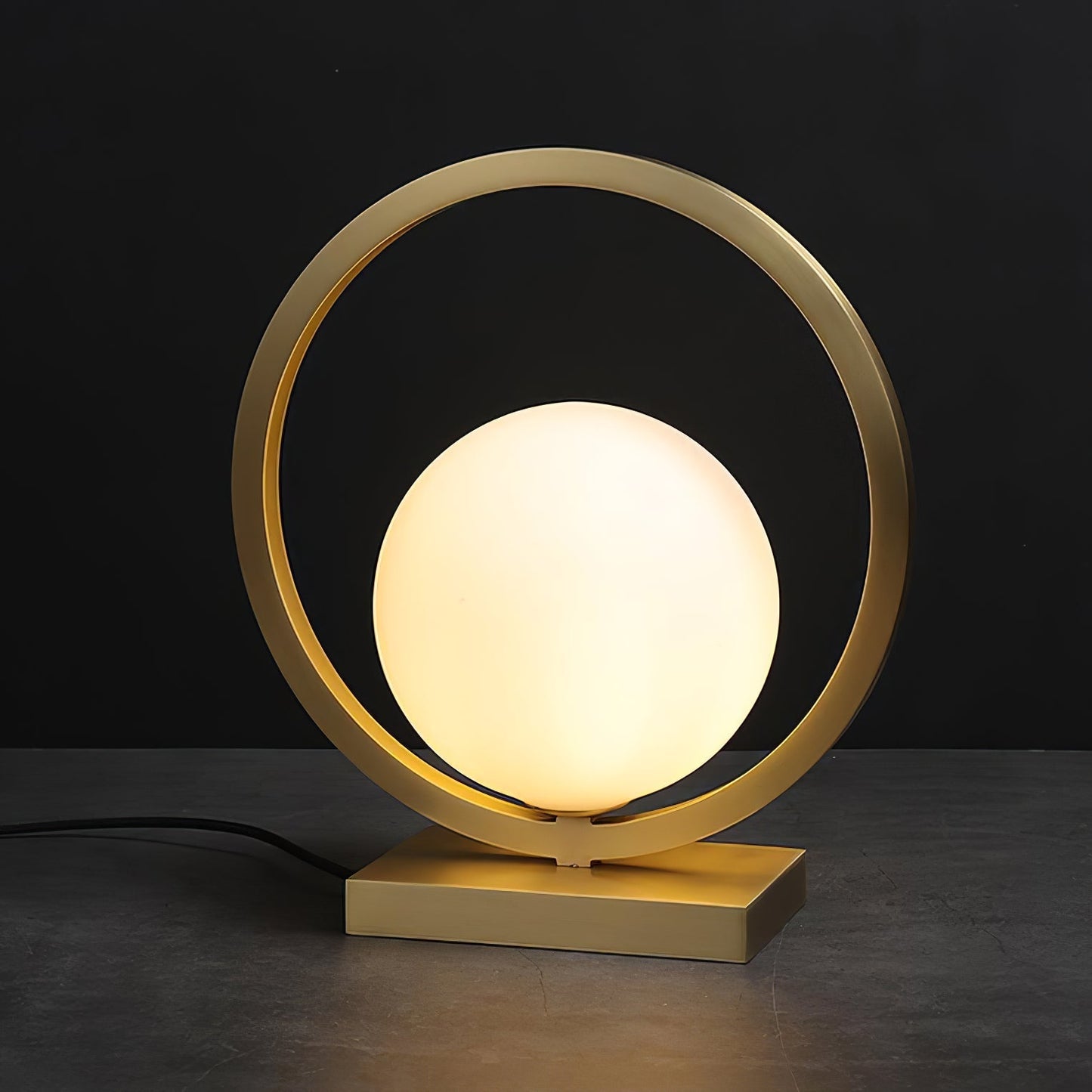 BrassGlow - Table Lamp with Brass Finish and Ambient Light