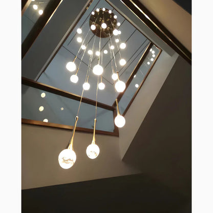 HelixGlow - Spiral Chandelier for Staircase