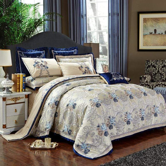 Jacquard Elegance - Orientalisk Bomuld-Silke Sengetøj
