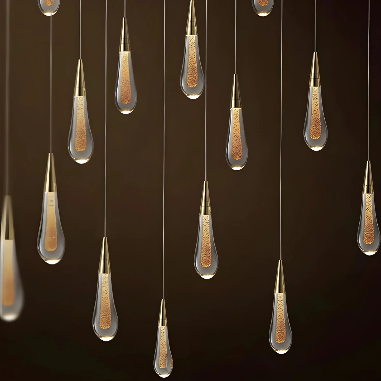 CrystalRain - Water Droplet Chandelier in Crystal