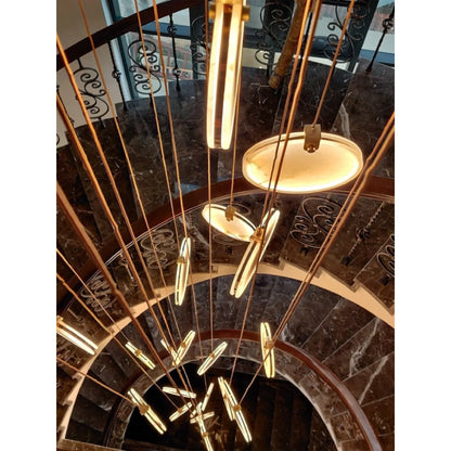 MarbleGlow - Ring Chandelier