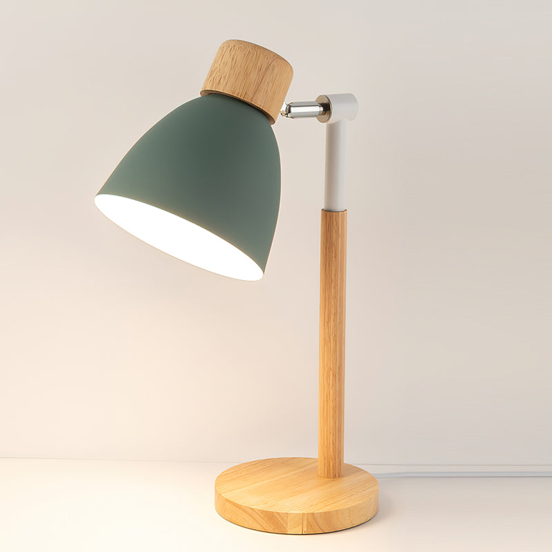MacaroonGlow - Bordlampe med træramme og bløde farver