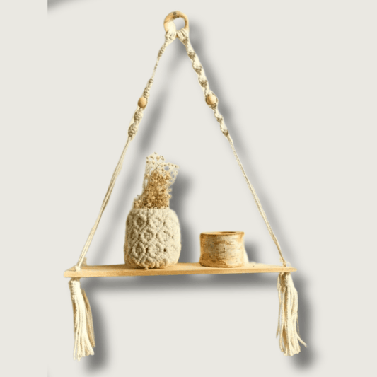 BohoPlank - Décor en macramé en bois