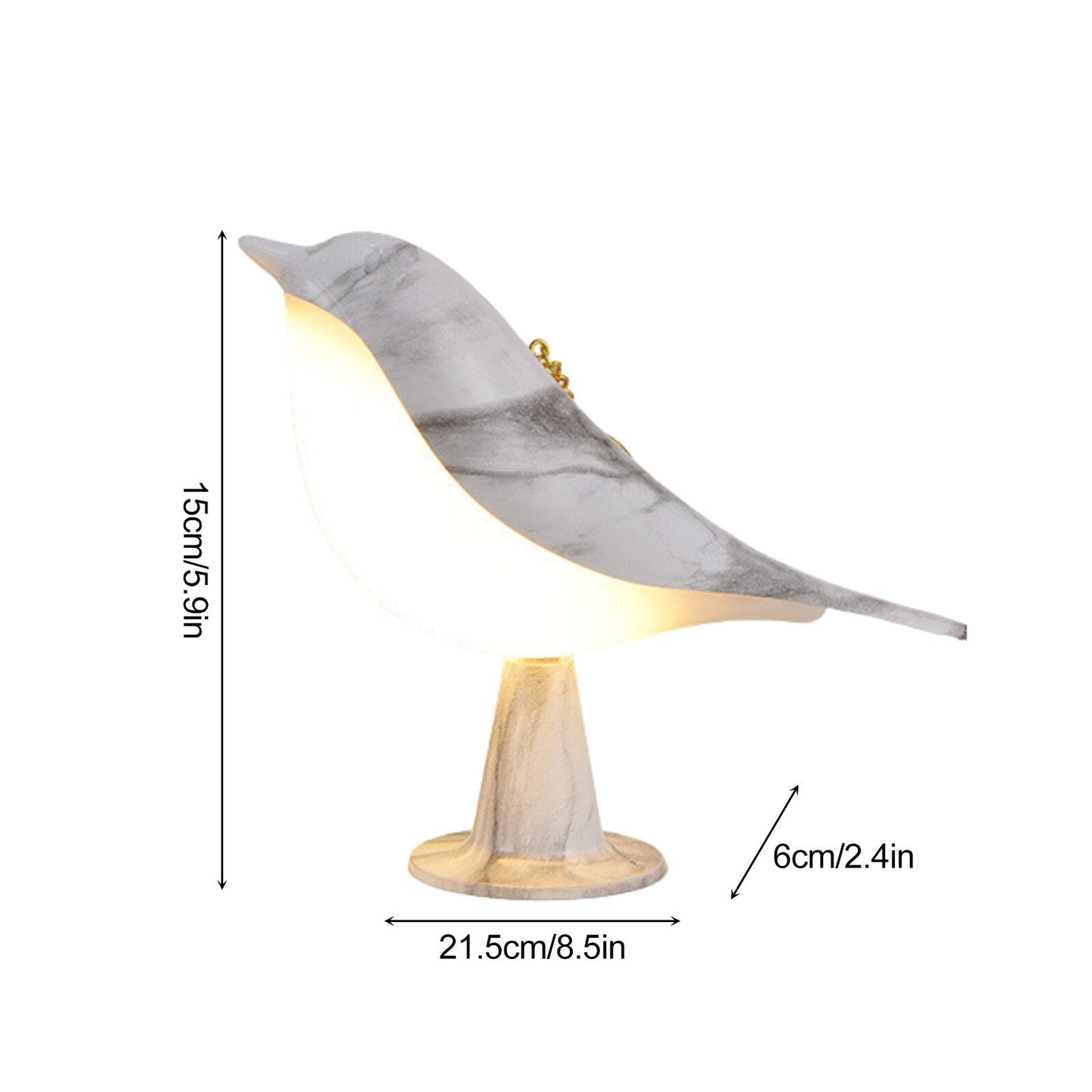 Lampe au design minimaliste d'oiseau