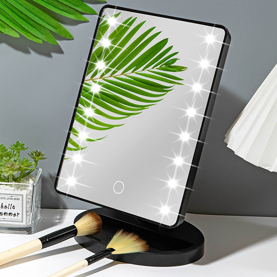 RadiantTouch - Miroir de maquillage avec 16 lumières LED et éclairage réglable