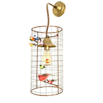 AviaryGlow - Lampe murale style cage à oiseaux
