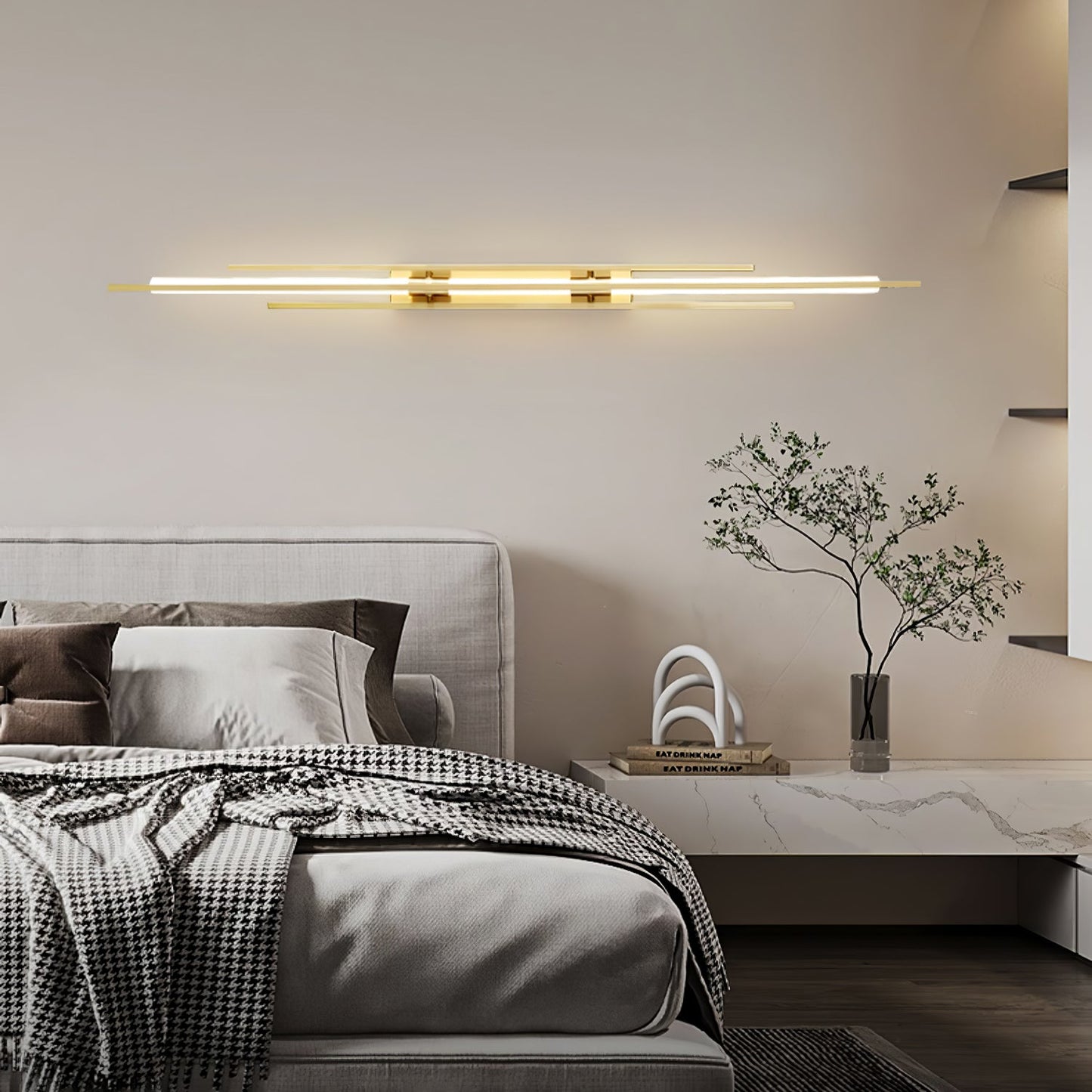 LuxeBeam - Luxe Guld Vægbelysning