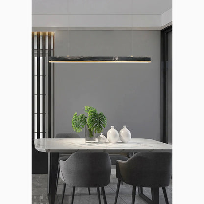 LumiStone - Sleek Modern Pendant Light with Marble Accents