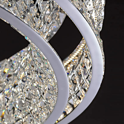 ShimmerGlow - Elegant Oval Crystal Chandelier