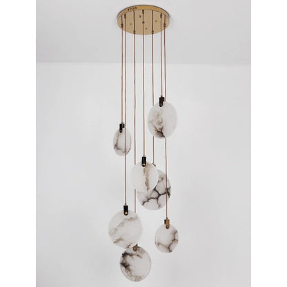 MarbleGlow - Ring Chandelier