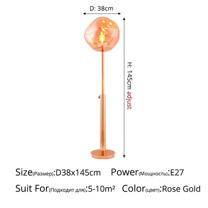 VertoGlow - Lampe sur pied en pierre de lave dimmable
