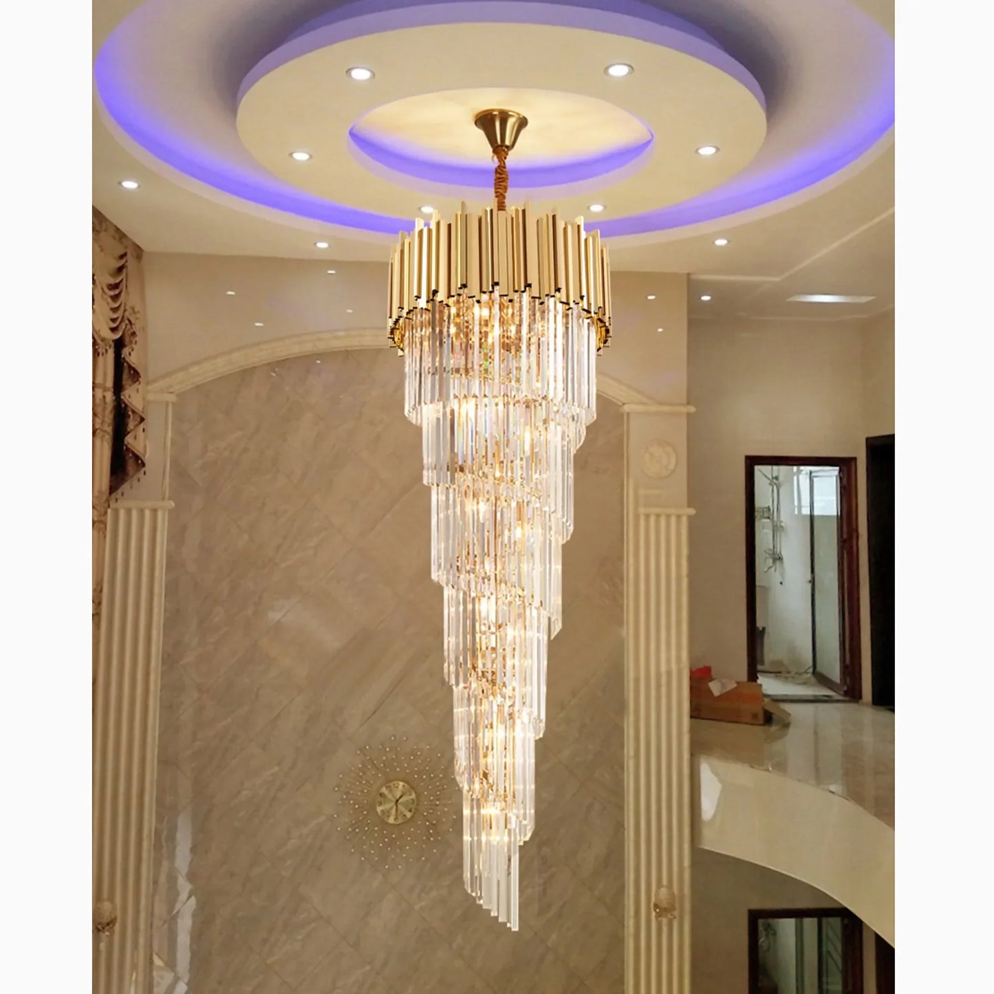 EmpireGold - Monumental Crystal Chandelier in Gold