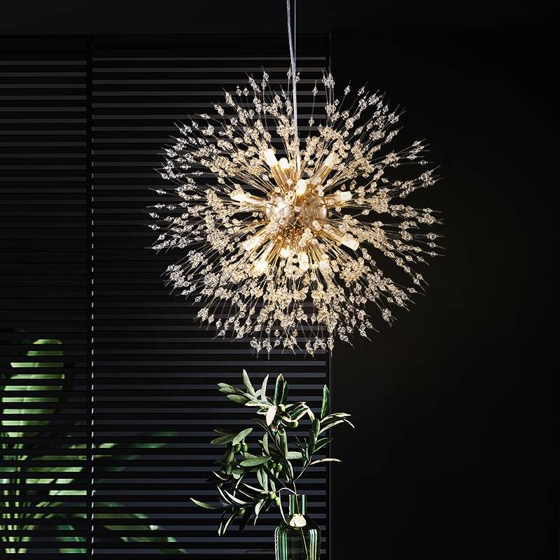 OpalGleam | LED-Hängeleuchte in Weiß und Gold für Schlafzimmer und Esszimmer