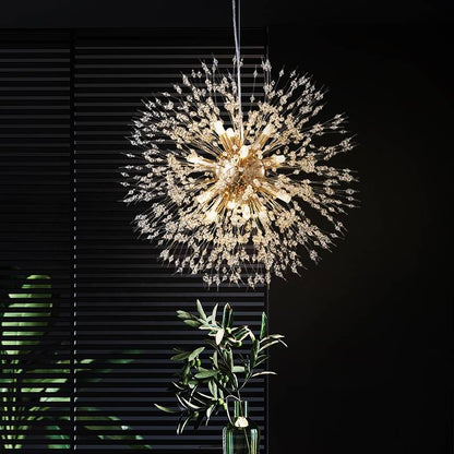 OpalGleam | LED-Hängeleuchte in Weiß und Gold für Schlafzimmer und Esszimmer