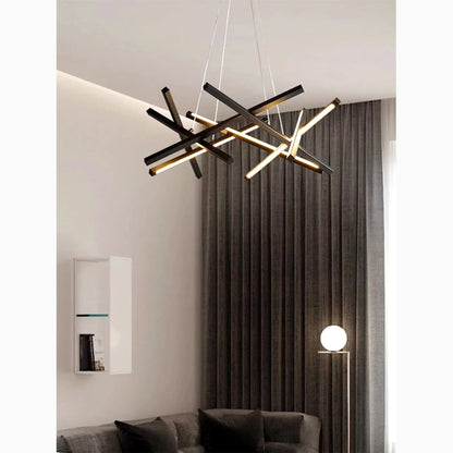 LumoFlow - LED Pendant Light with Abstract Lines
