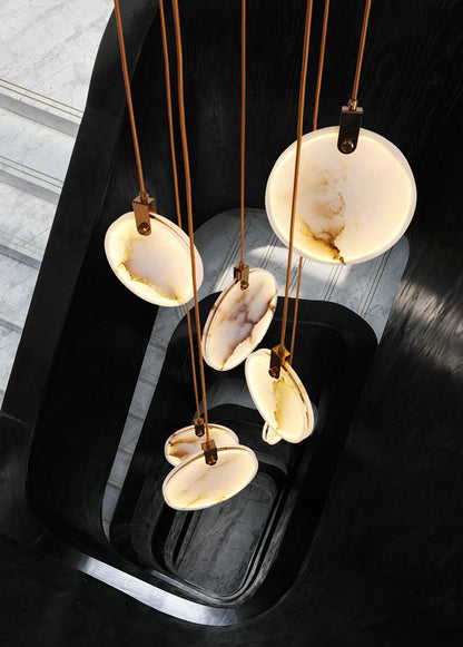 MarbleGlow - Ring Chandelier