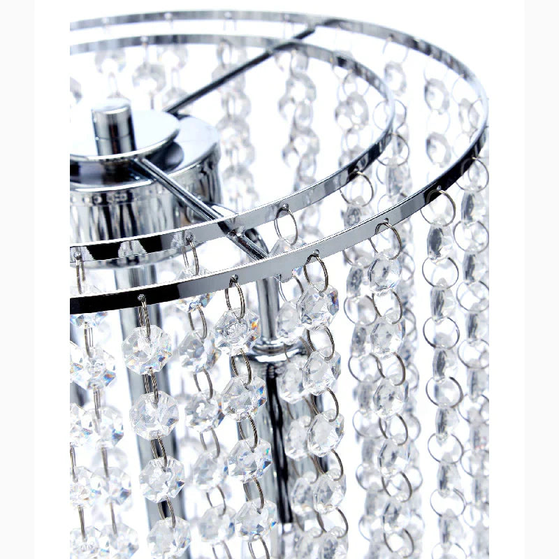 VeilLight - Lampe sur pied LED élégante avec cristaux