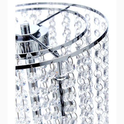 VeilLight - Lampe sur pied LED élégante avec cristaux