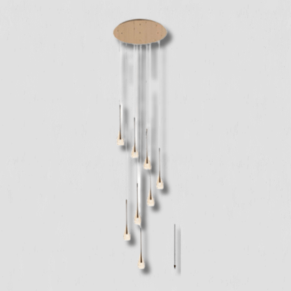 HelixGlow - Spiral Chandelier for Staircase