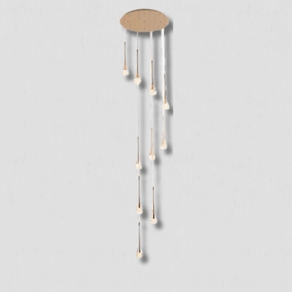 HelixGlow - Spiral Chandelier for Staircase
