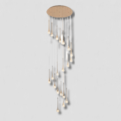 HelixGlow - Spiral Chandelier for Staircase