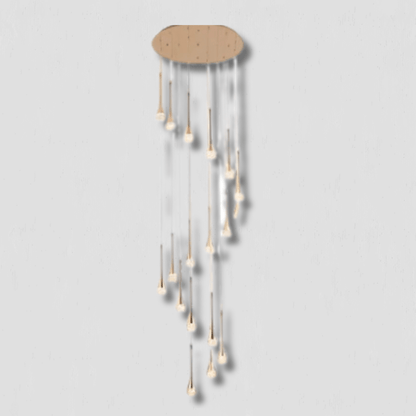 HelixGlow - Spiral Chandelier for Staircase