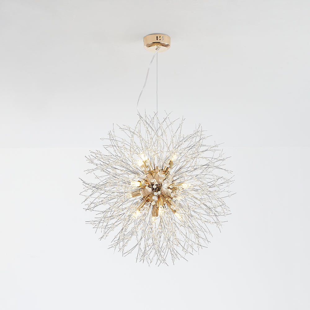 OpalGleam | LED-Hängeleuchte in Weiß und Gold für Schlafzimmer und Esszimmer