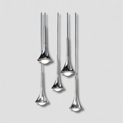 NordicRain - Metal LED Water Drop Pendant Light for Stairs