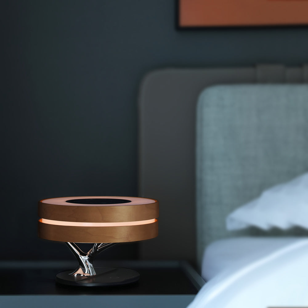 SmartGlow - Moderne Schreibtischlampe mit Lautsprecher und kabellosem Ladegerät